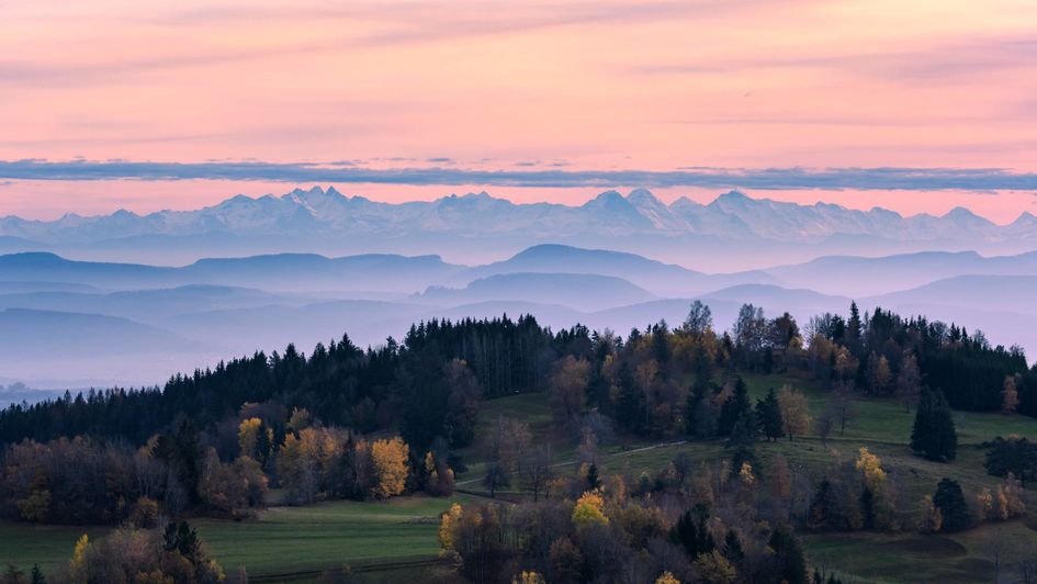 Alpensicht von Gresgen von Wolfgang Lechler