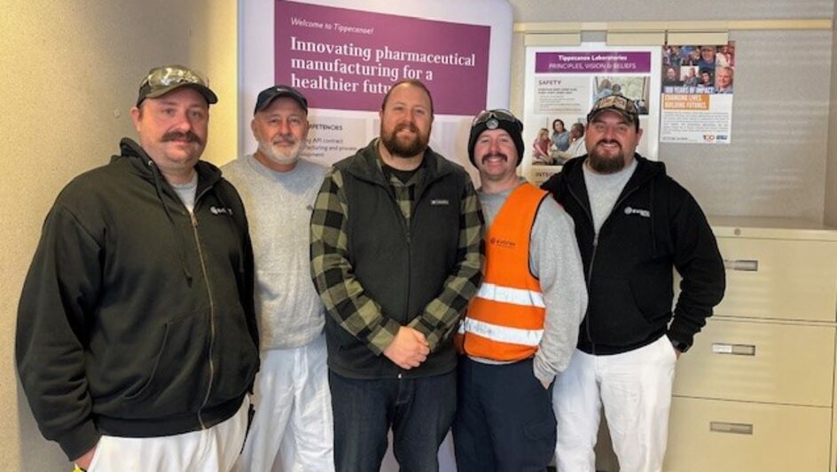 "Starting from the left is my brother Austin (lead operator), my father Scott (supervisor), myself, my cousin Cole (supervisor) and my other cousin Cameron (operator). It was around lunch time and I wanted to showcase the family aspect that Evonik brings so I asked them all to get in the photo."